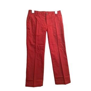 Tommy Hilfiger Pants Women’s Size 2 Red Straight Leg Trousers NWT